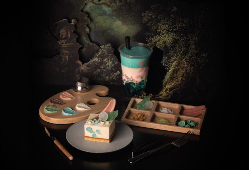 大阪 ギャラリーカフェ　谷町六丁目 カフェ　アートカフェ 大阪　体験型スイーツ　キャンバスケーキ　アートイベント 大阪　unimocc art gallery