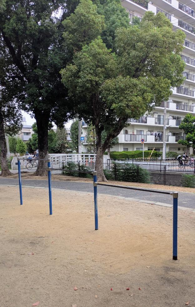 東住吉区 うるし堤公園 鉄棒