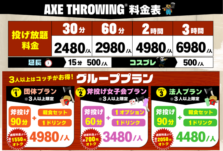 斧投げバー、THE AXE THROWING BAR