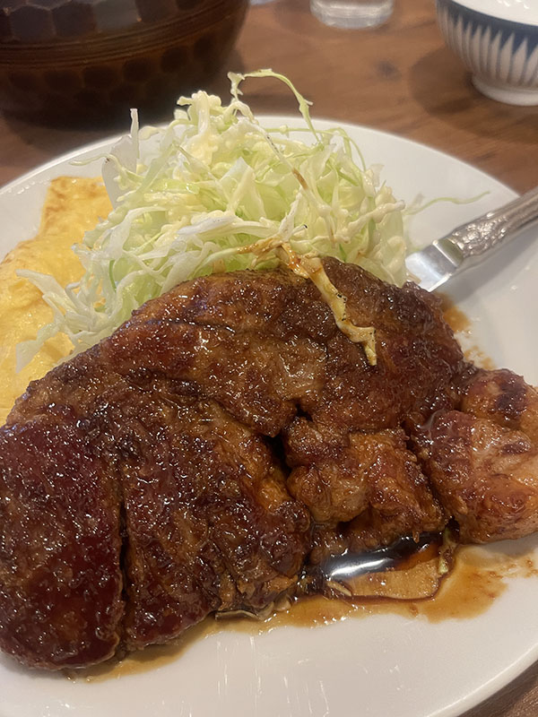 大阪市中央区　サル食堂　ランチ　トンテキ