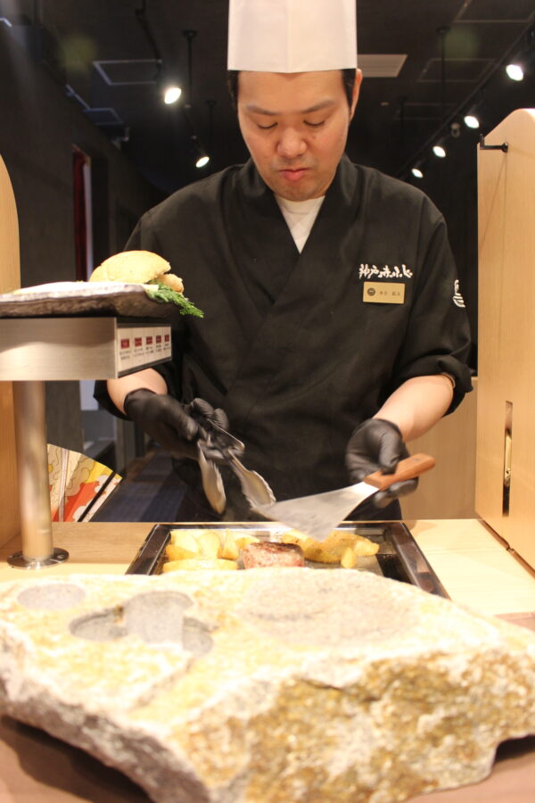 赤ふじ、ハンバーガー