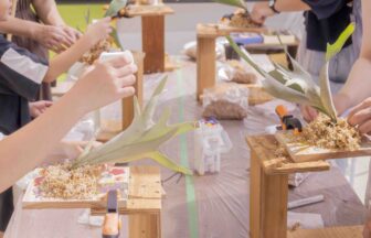 みどりの雑貨店、植物アート体験