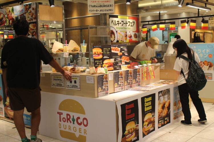 ベルギーウィーク、あべのハルカス近鉄本店、トリコバーガー