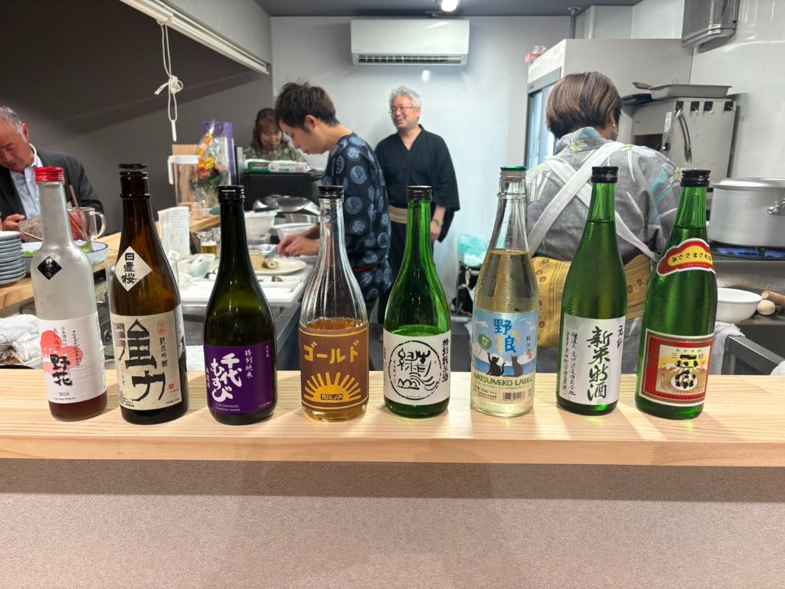 淀川区西中島　鳥取酒肴　日本酒ラインナップ