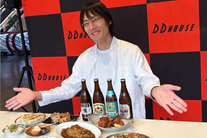 ddhouse オクトバーフェスト 大阪 梅田 2025 ビールイベント 白田信幸 プレスイベント 試飲 飲み比べ グルメ 餃子 赤星 スーパードライ フードペアリング 館内イベント d.d.house