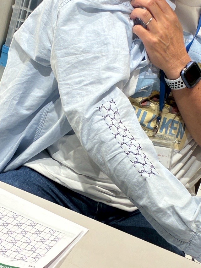 刺し子 ワークショップ、手縫い、刺繍、ハギレ、リペア RE.UNIQLO STUDIO、リペアサービス、刺繍機、カスタマイズ ユニクロ リサイクル、ダウン回収、国際リペアデー