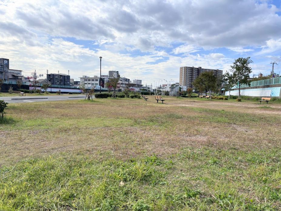 此花区　正蓮寺川公園　芝生広場