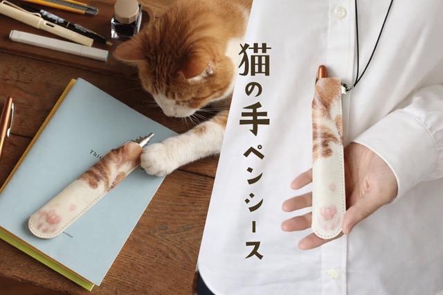 猫の手ペンシース、ガッツ、ねこ