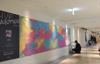 ライブペインティング、大丸梅田店