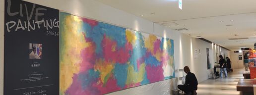 ライブペインティング、大丸梅田店
