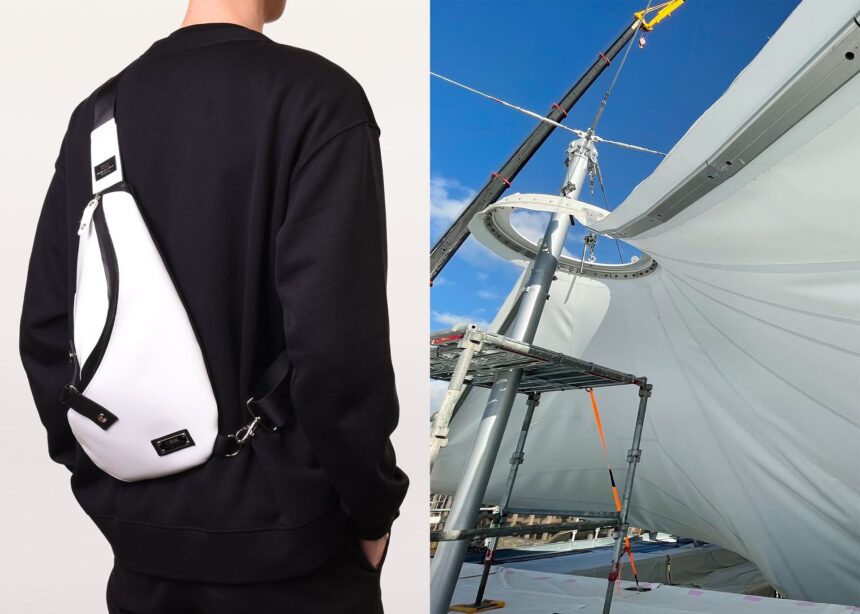 万博、ルクセンブルクパビリオン、屋根膜アップサイクルバッグ