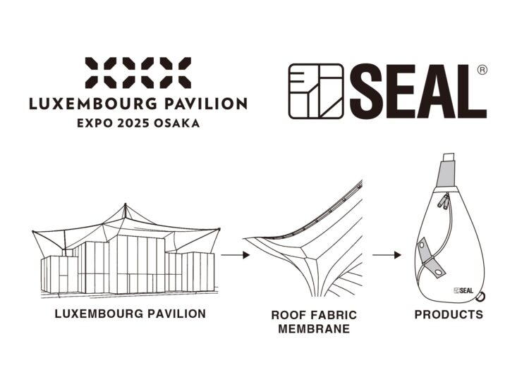 万博、ルクセンブルクパビリオン、屋根膜アップサイクルバッグ