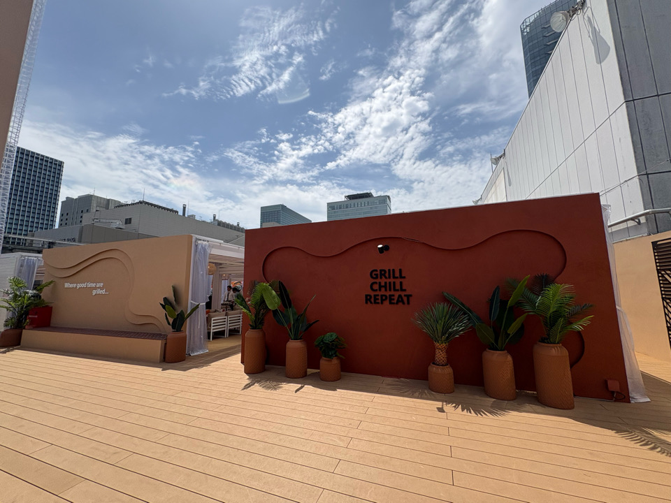 グリルピア リンクス梅田　梅田駅直結　LINKS UMEDA屋上　BBQスポット　手ぶらBBQ