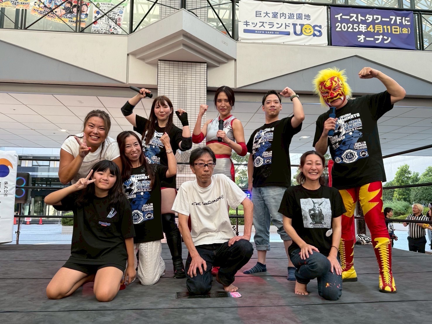 港区　弁天町　観覧無料　港区プロレスまつり いじめ撲滅プロレス　防犯教室　フライング・ペンギン　チャリティイベント