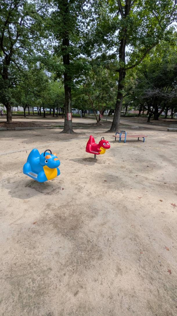平野白鷺公園　東住吉区今川　遊具　スプリング遊具
