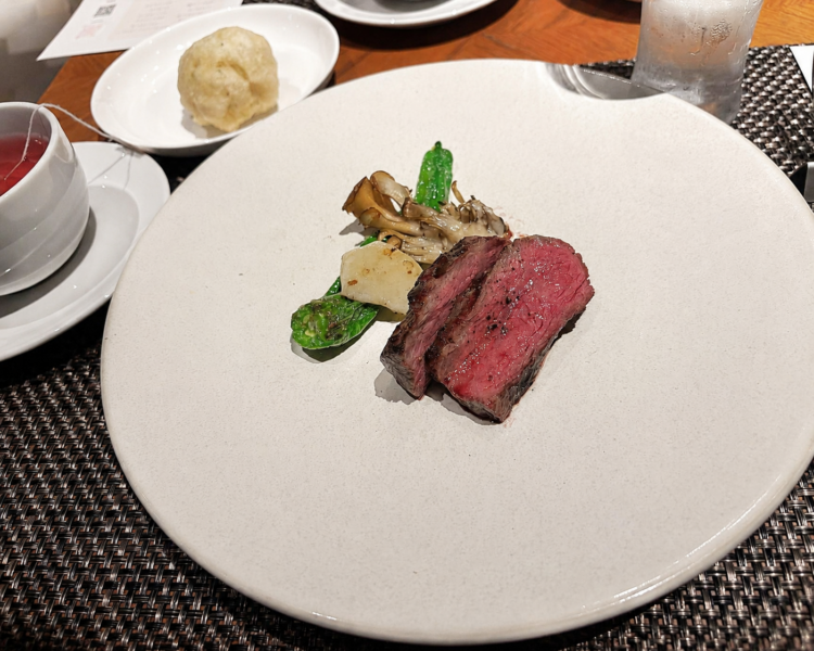 A5黒毛和牛イチボグリル　心斎橋駅直結　本格イタリアン　デザートブッフェ　Cucina Bella クッチーナ ベッラ　Nishideria ミシュラン 大丸心斎橋店