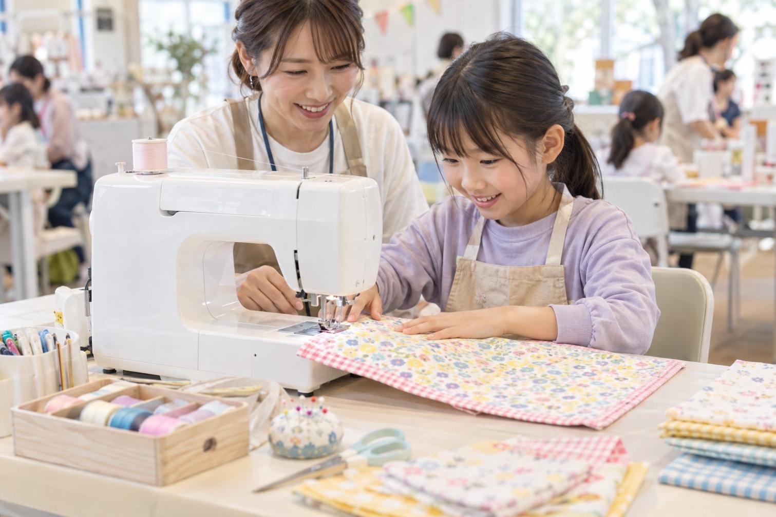 高槻住宅展示場 キッズ体験パーク ブース ミシン体験